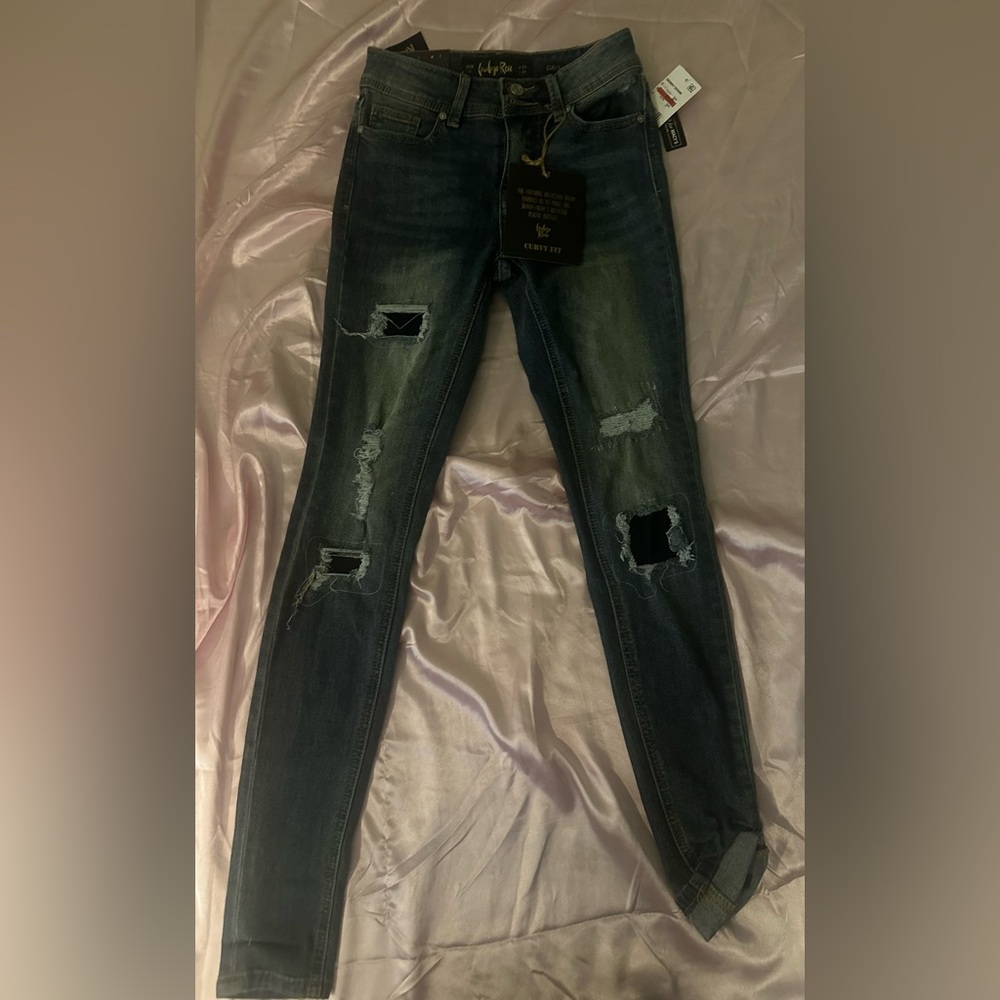 Indigo rein ankle mid rise curvy fit skinny denim jeans W 23 L 27 size 0